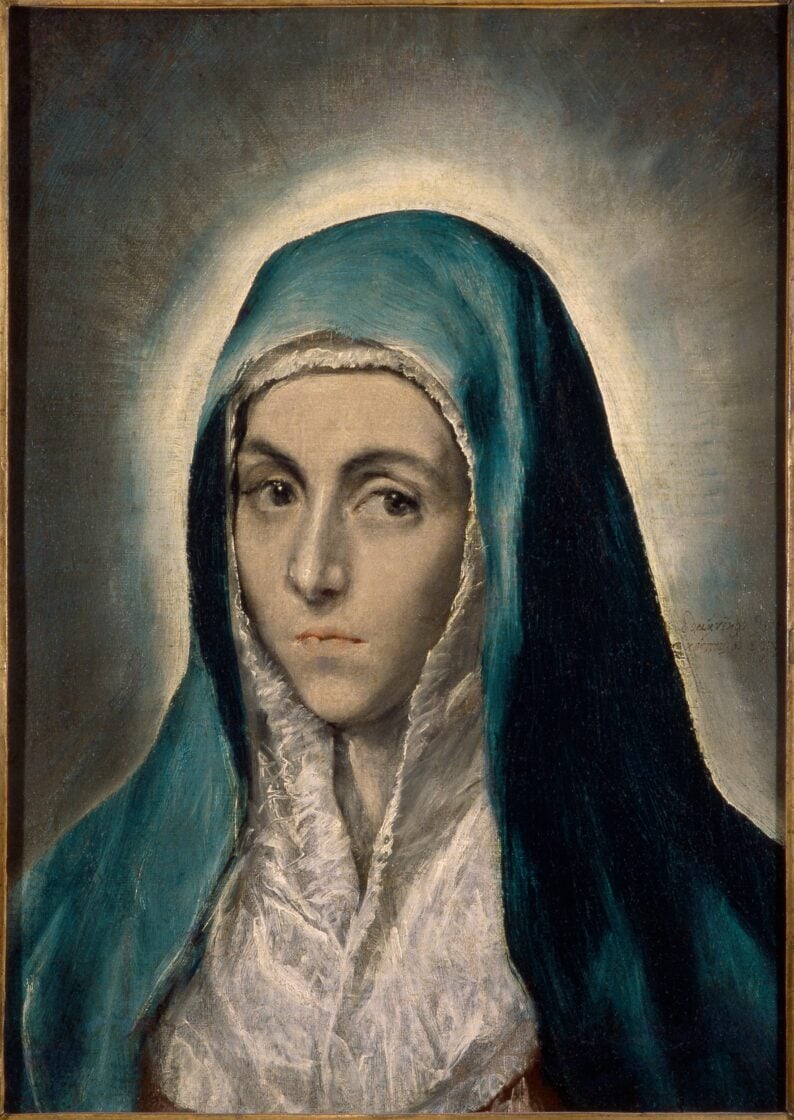 El Greco (Theotokopoulos, Domenikos); Die Jungfrau Maria; um 1590